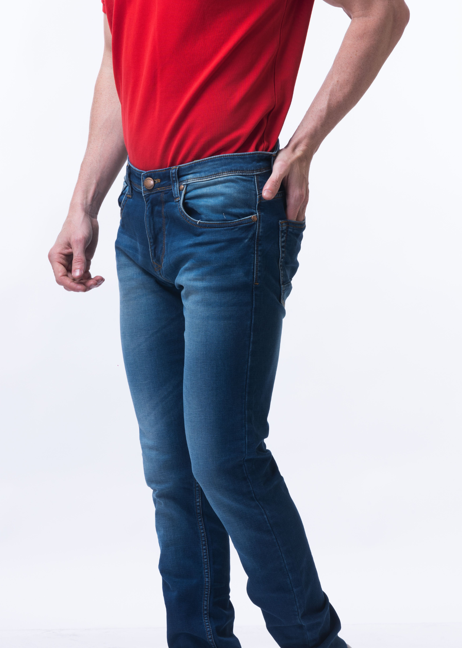 Darwin Ankle Fit Blue Denim Jeans For Men - Nostrum Fashion