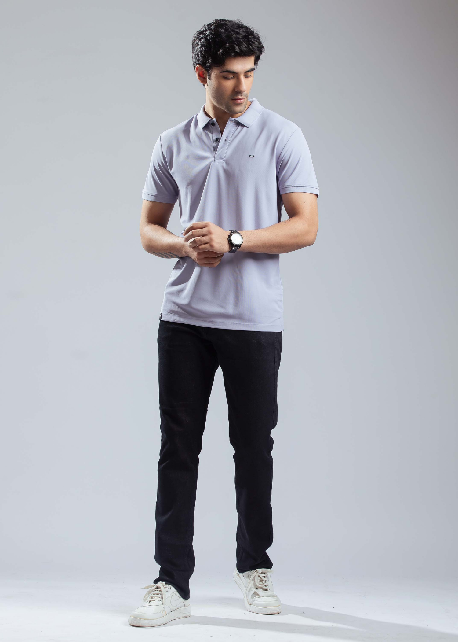 Cherry Mustard Half Sleeve Polo T-shirt For Mens