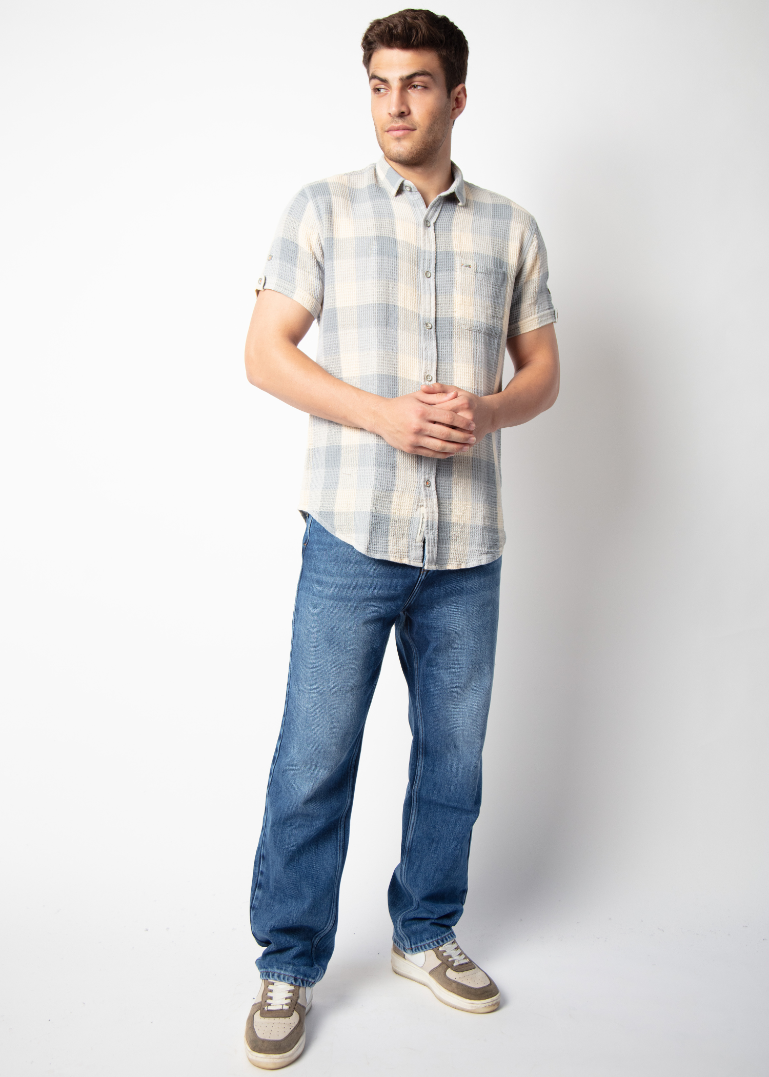 Altena Half Sleeve Checked Shirt For Men