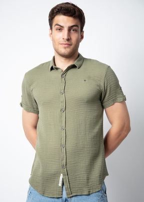 Sober Half Sleeve Solid Shirt For Men