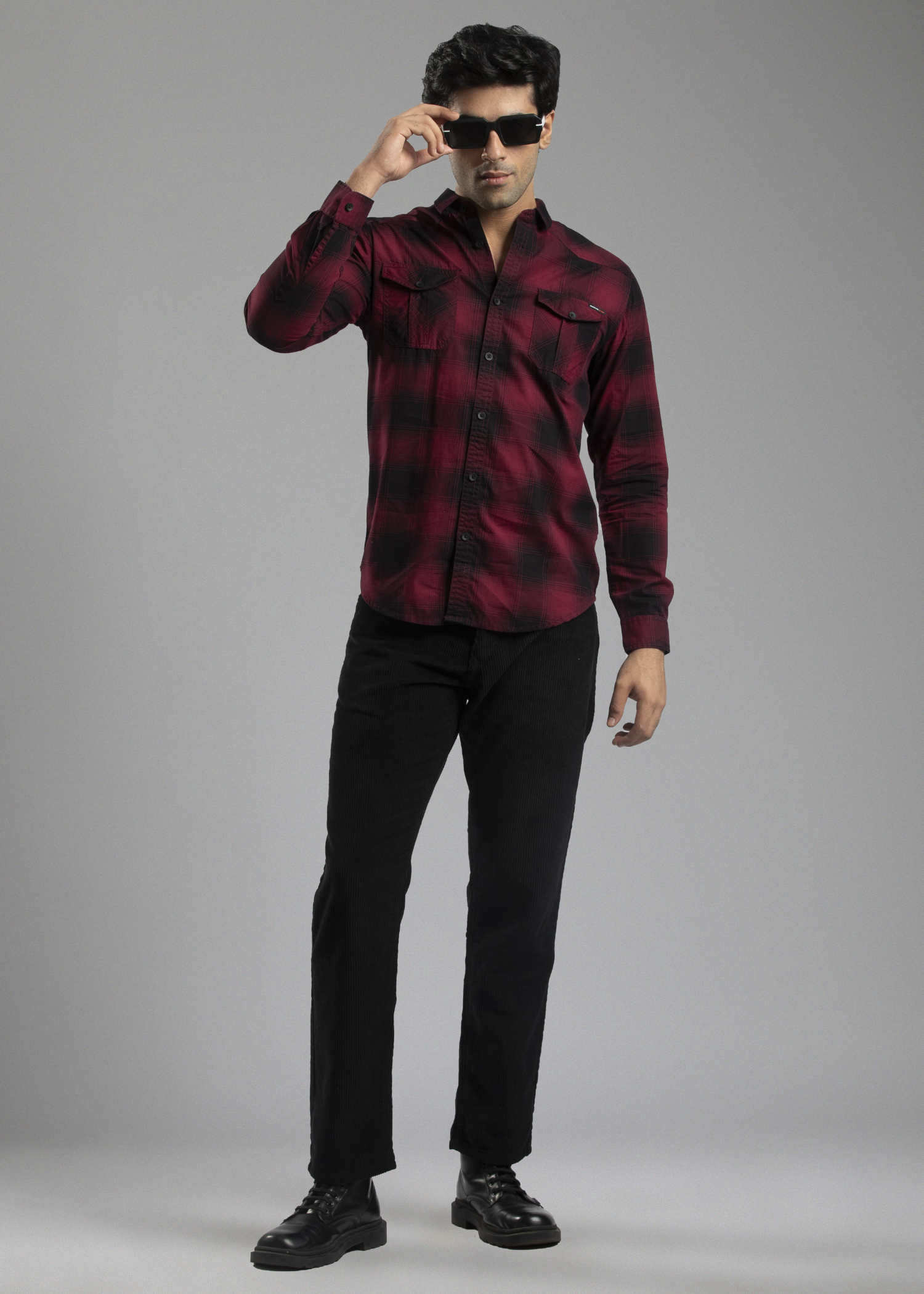 Bigger Full Sleeve Checked Casual Shirt For Men