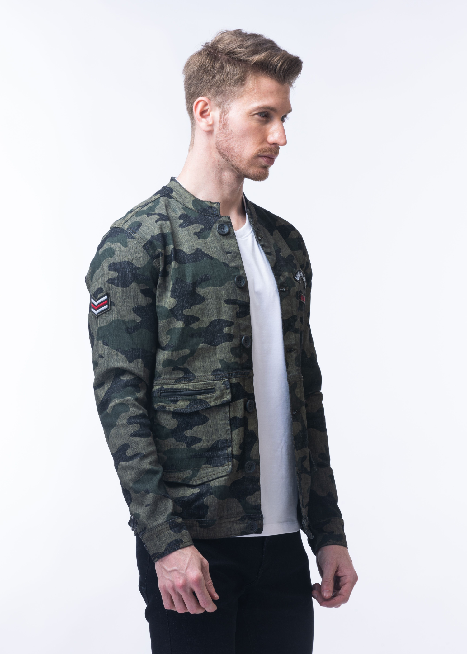 Ajon Camouflage Denim Jacket For Men - Nostrum