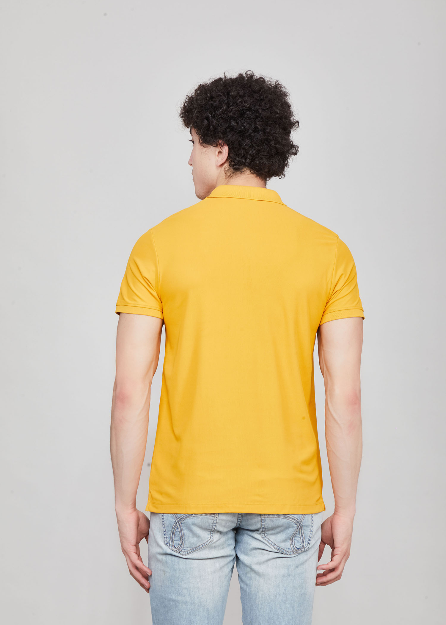 Cherry Mustard Half Sleeve Polo T-shirt For Mens