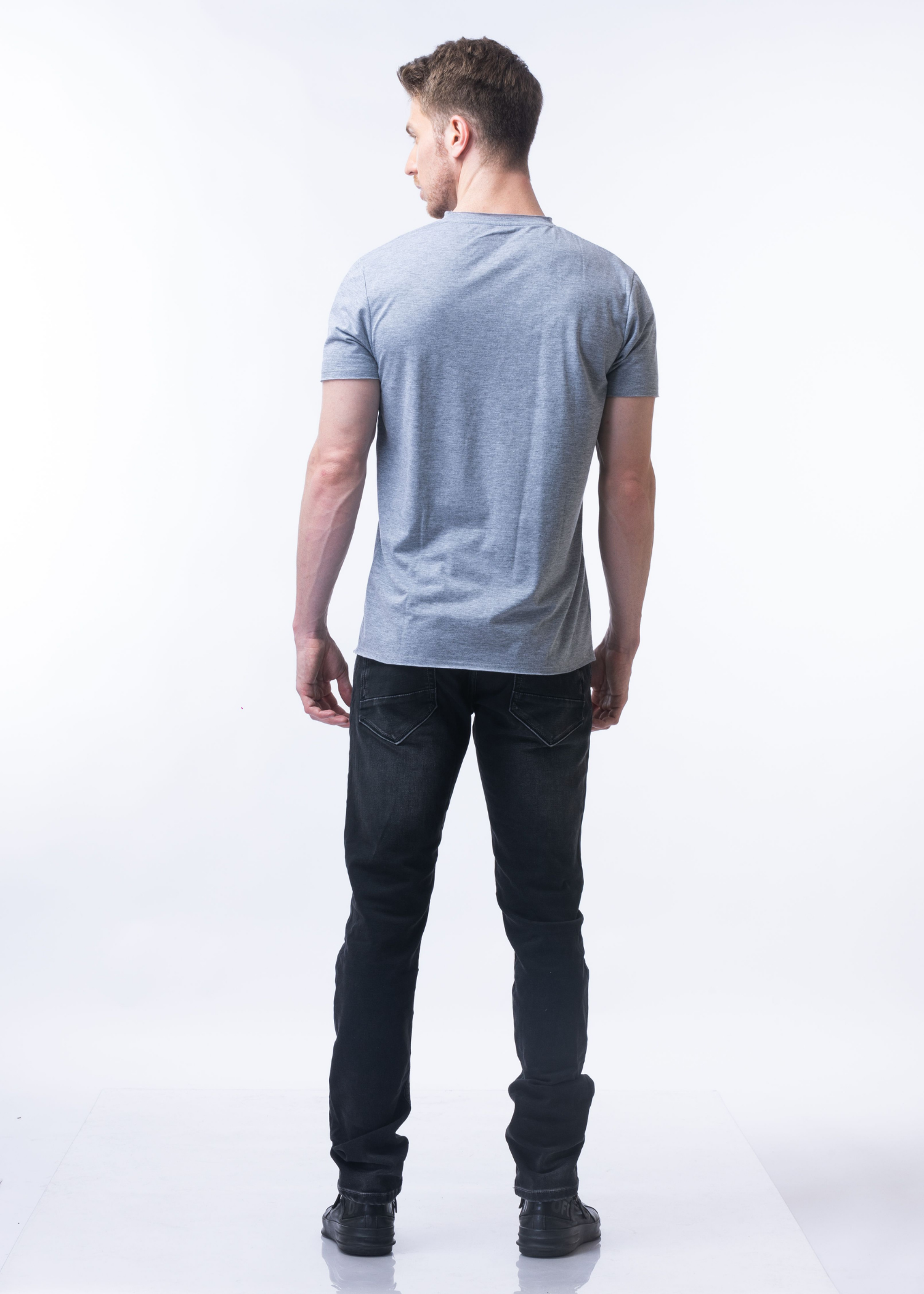 Raw Solid Half Sleeve T-shirt (BUY 1 GET 1)