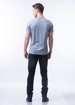 Raw Solid Half Sleeve T-shirt For Mens