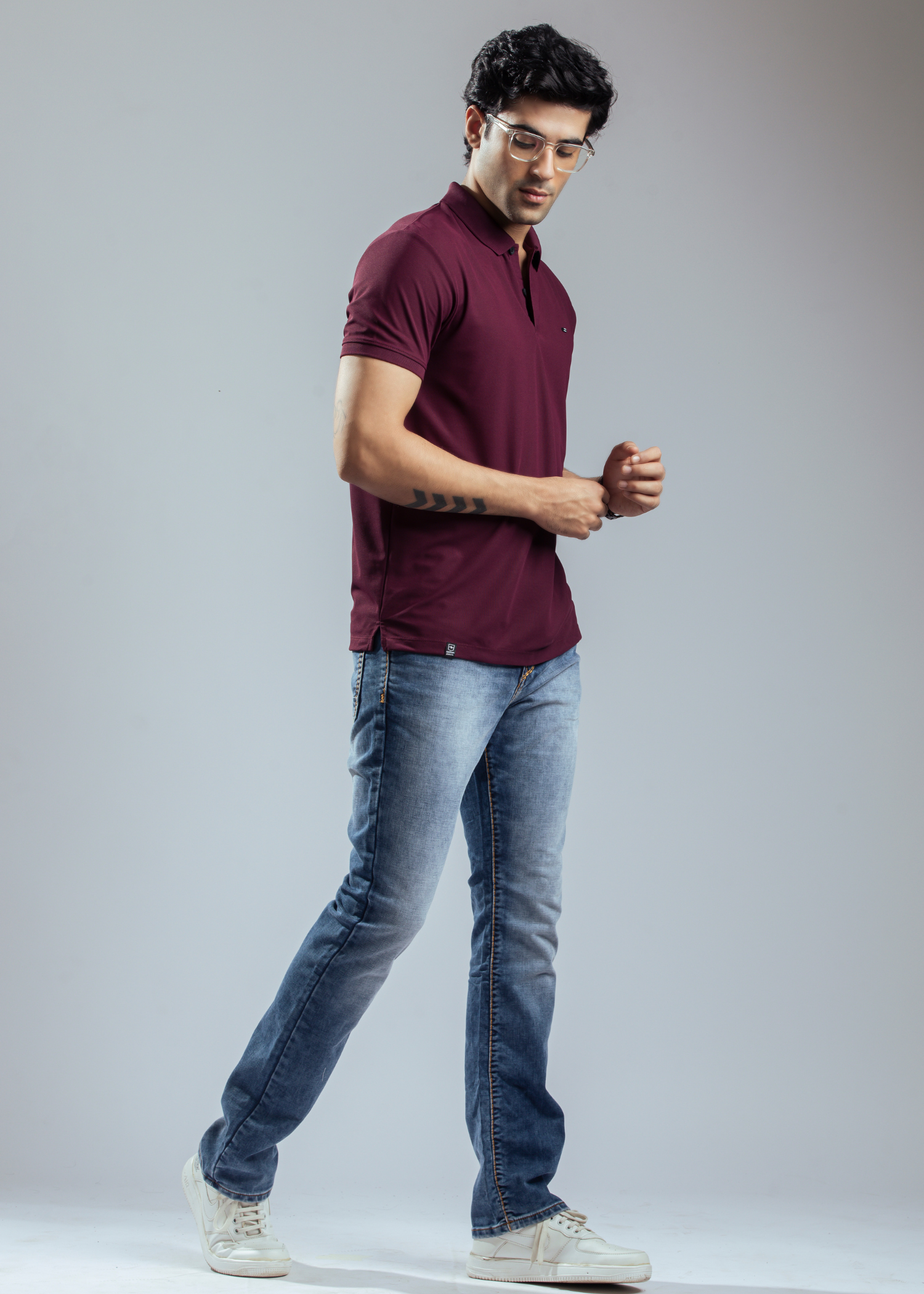 Cherry Half Sleeve Polo T-shirt For Men