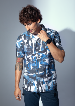 Texas Half Sleeve Graphic Printed Shirt For Men