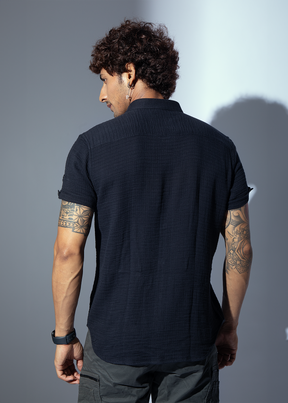 Sober Half Sleeve Solid Shirt For Men