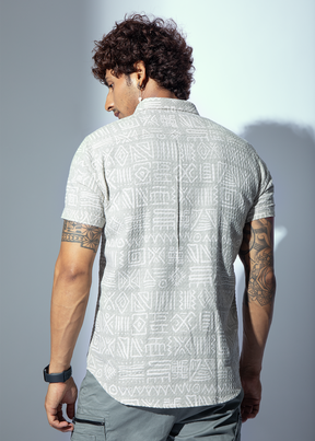 Fombio Half Sleeve Textured Shirt For Men