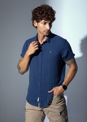 Sober Half Sleeve Solid Shirt For Men