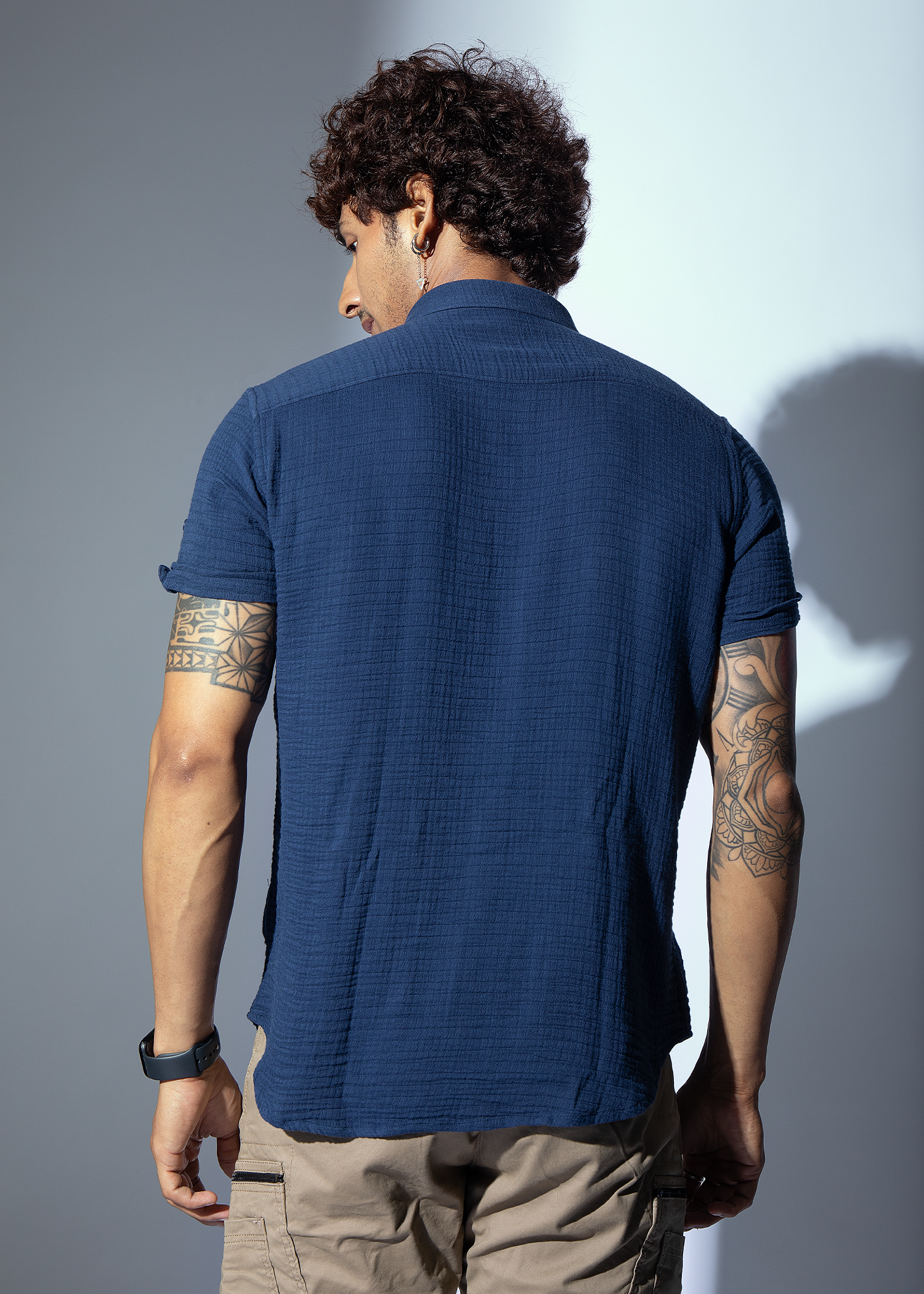 Sober Half Sleeve Solid Shirt For Men