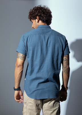 Tiara Half Sleeve Solid Shirt For Men