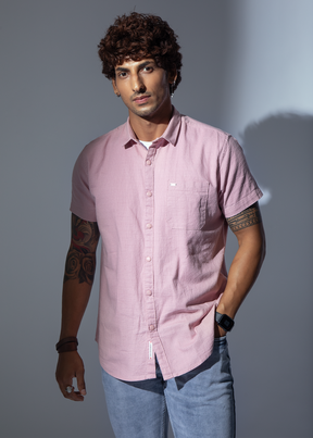 Tiara Half Sleeve Solid Shirt For Men