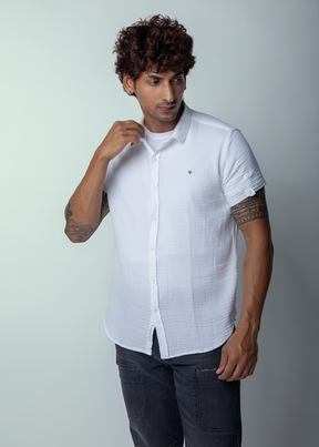 Sober Half Sleeve Solid Shirt For Men