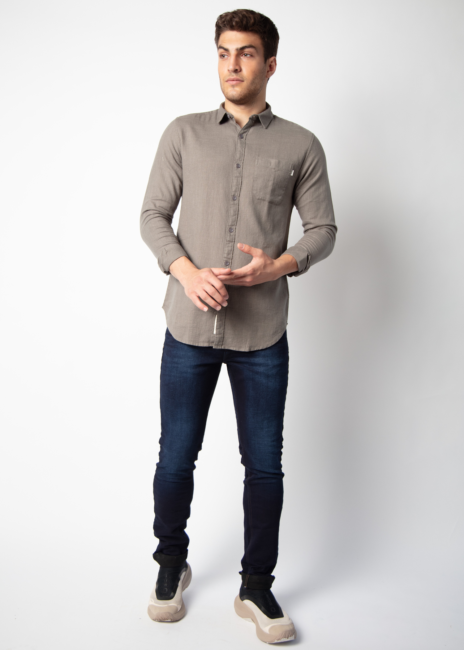 Watch Full Sleeve Solid Shirt For Men