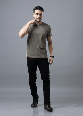 Arch Solid Half Sleeve T-shirt For Men