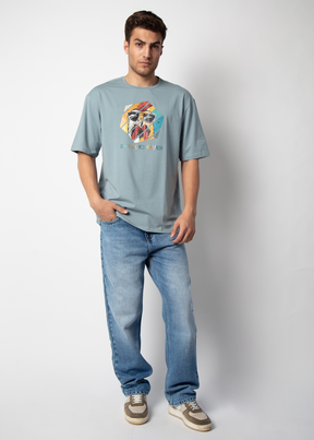 Twain Graphic Printed Oversized T-shirt For Men