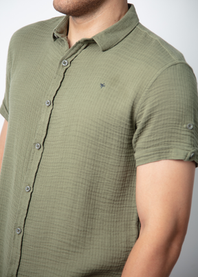 Sober Half Sleeve Solid Shirt For Men