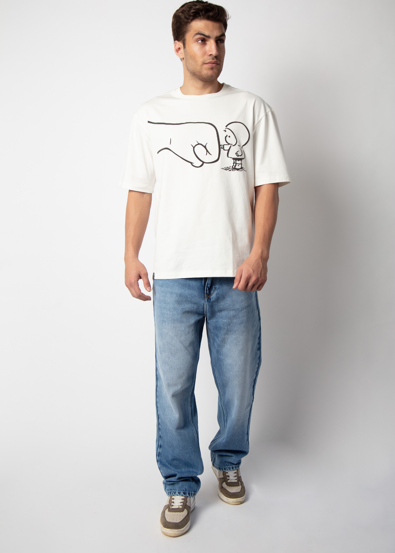 Fightback Graphic Printed Oversized T-shirt For Men