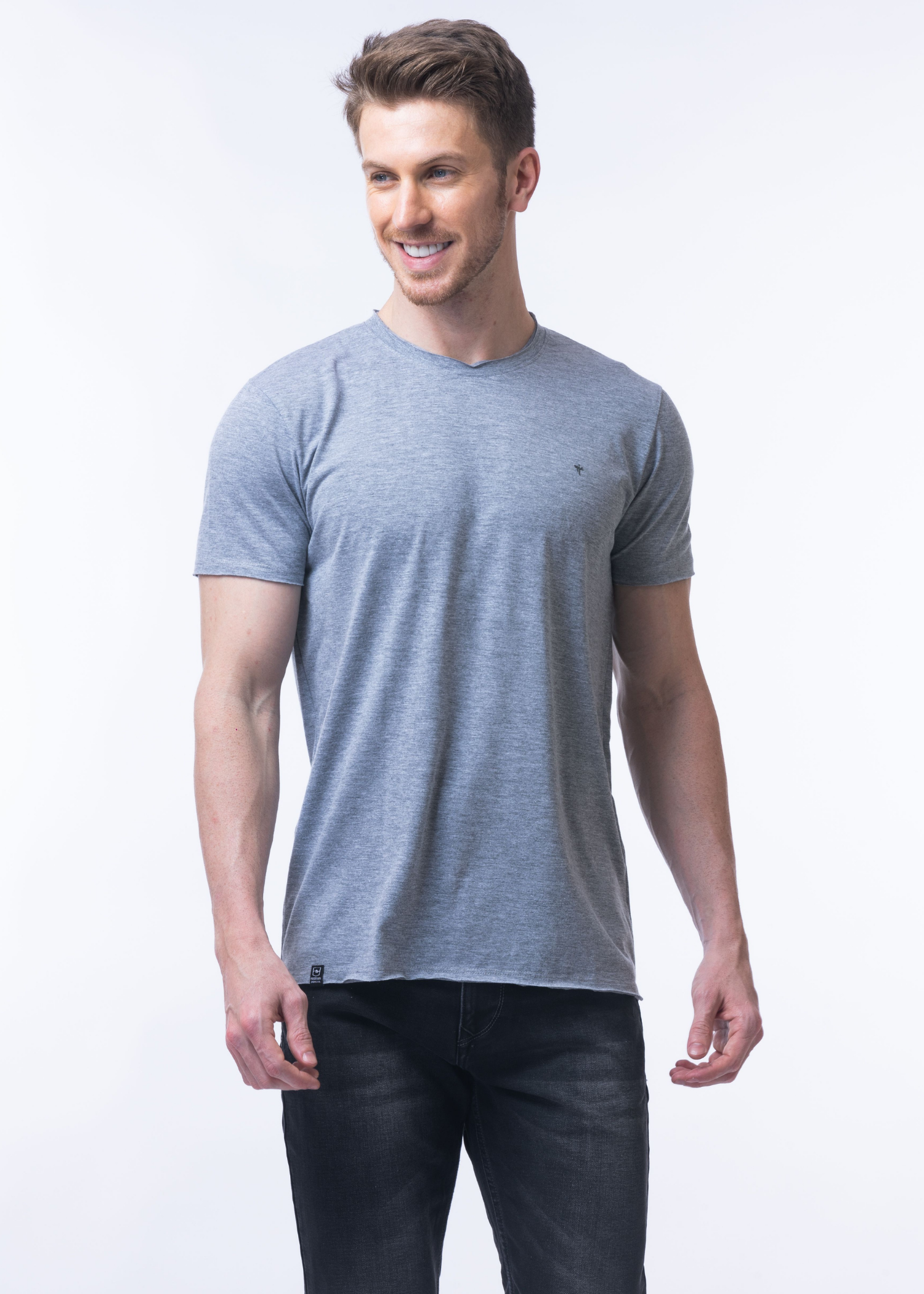 Raw Solid Half Sleeve T-shirt For Mens