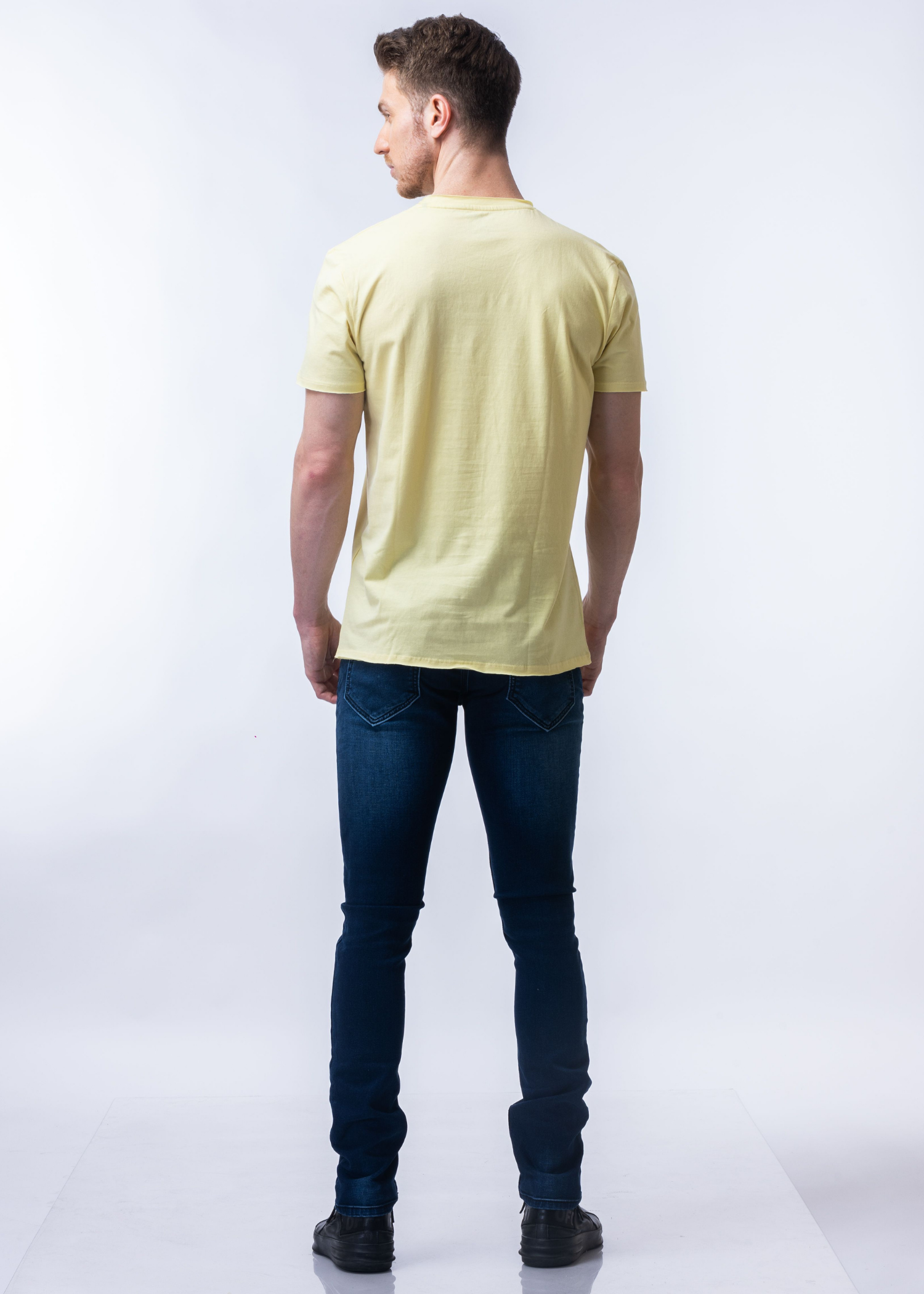 Raw Solid Half Sleeve T-shirt For Mens