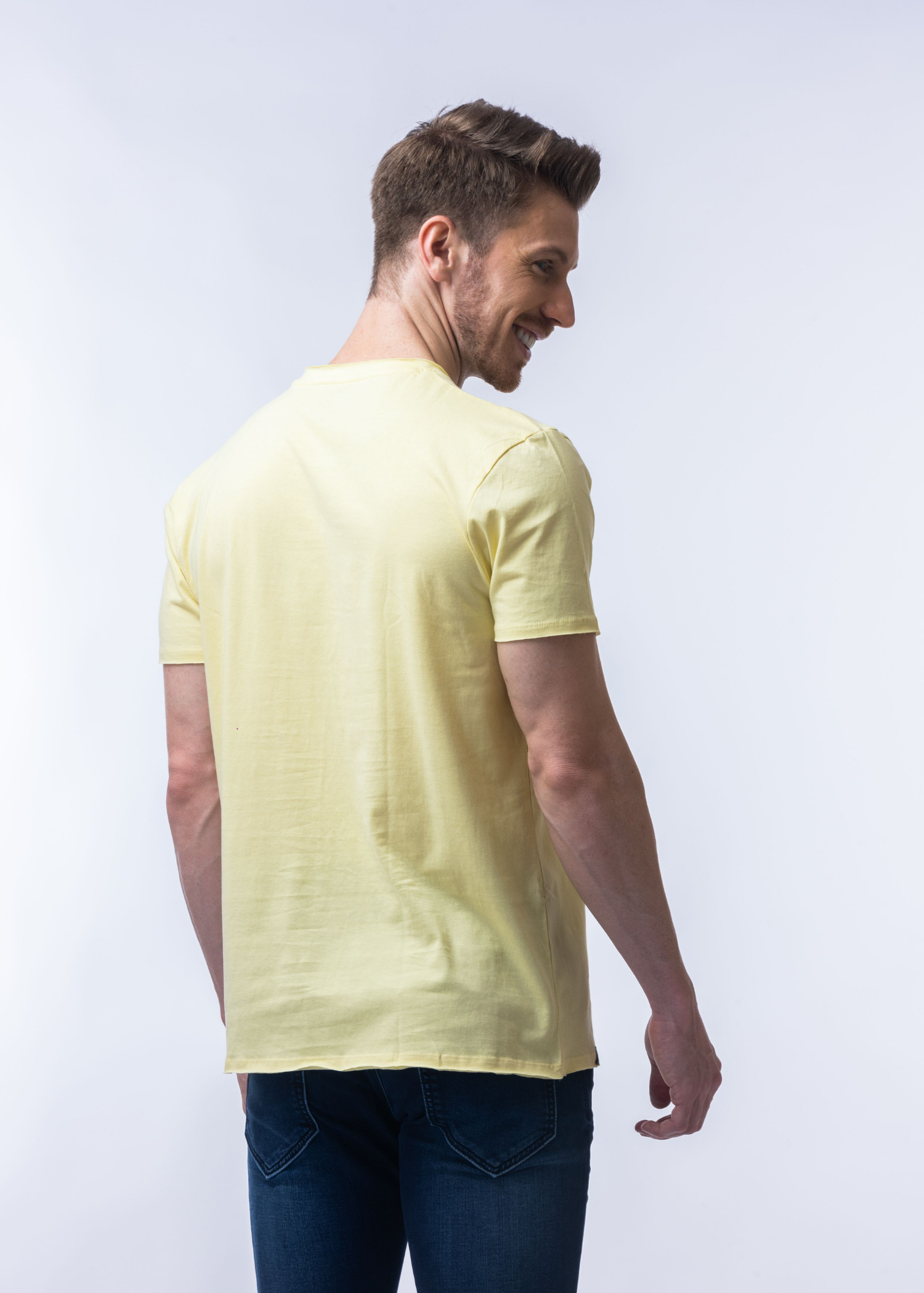 Raw Solid Half Sleeve T-shirt (BUY 1 GET 1)