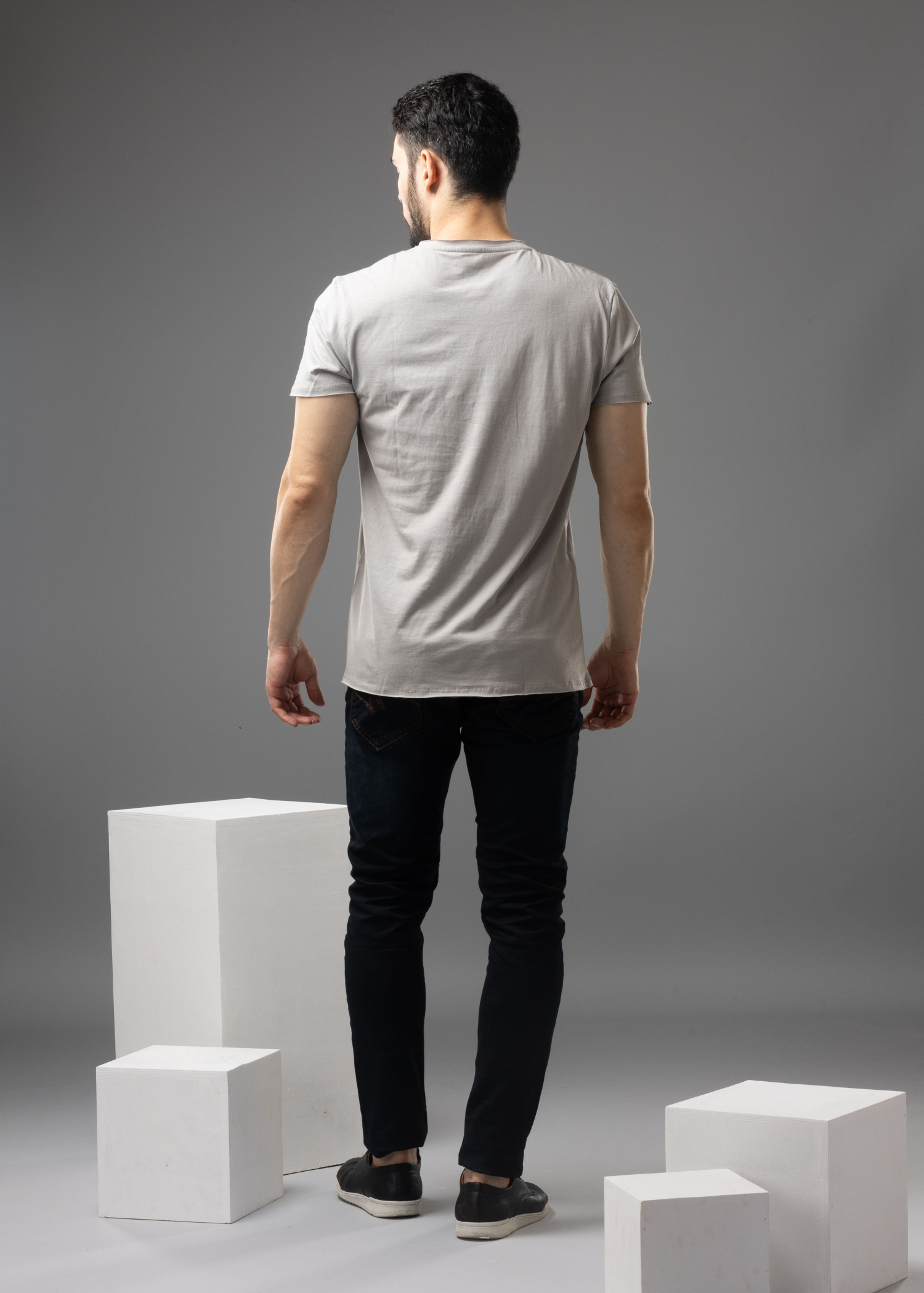 Raw Solid Half Sleeve T-shirt For Mens