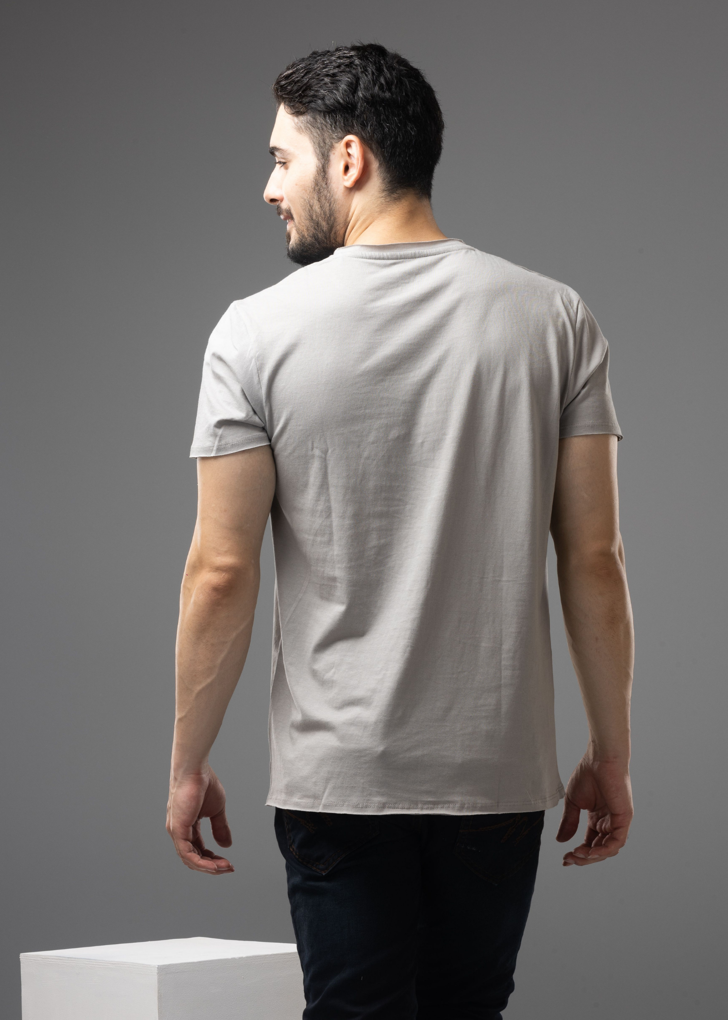 Raw Solid Half Sleeve T-shirt (BUY 1 GET 1)