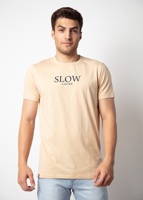 Slow Graphic Printed T-shirt For Men