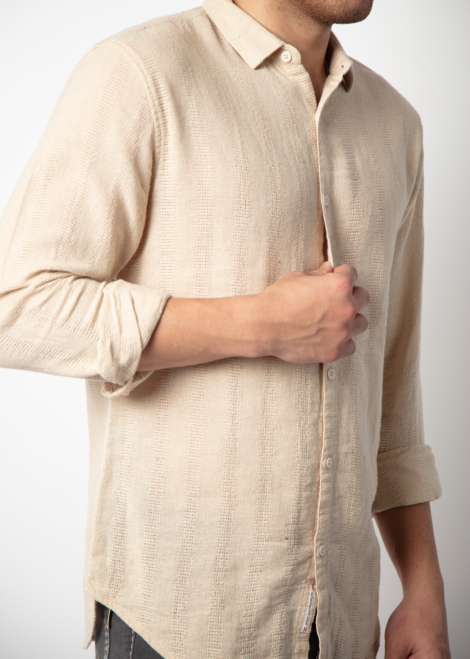 Flank Full Sleeve Solid Shirt For Men