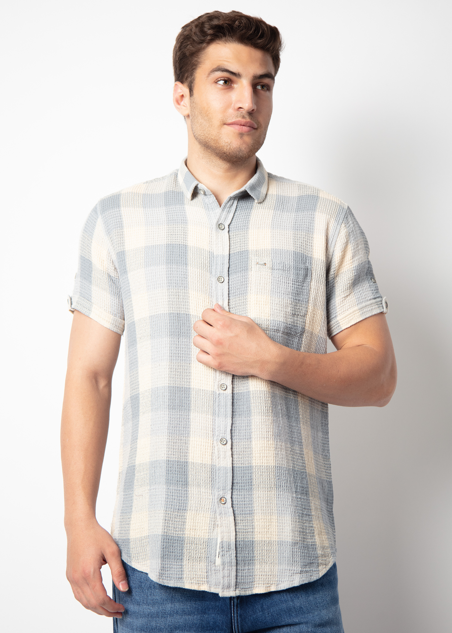 Altena Half Sleeve Checked Shirt For Men