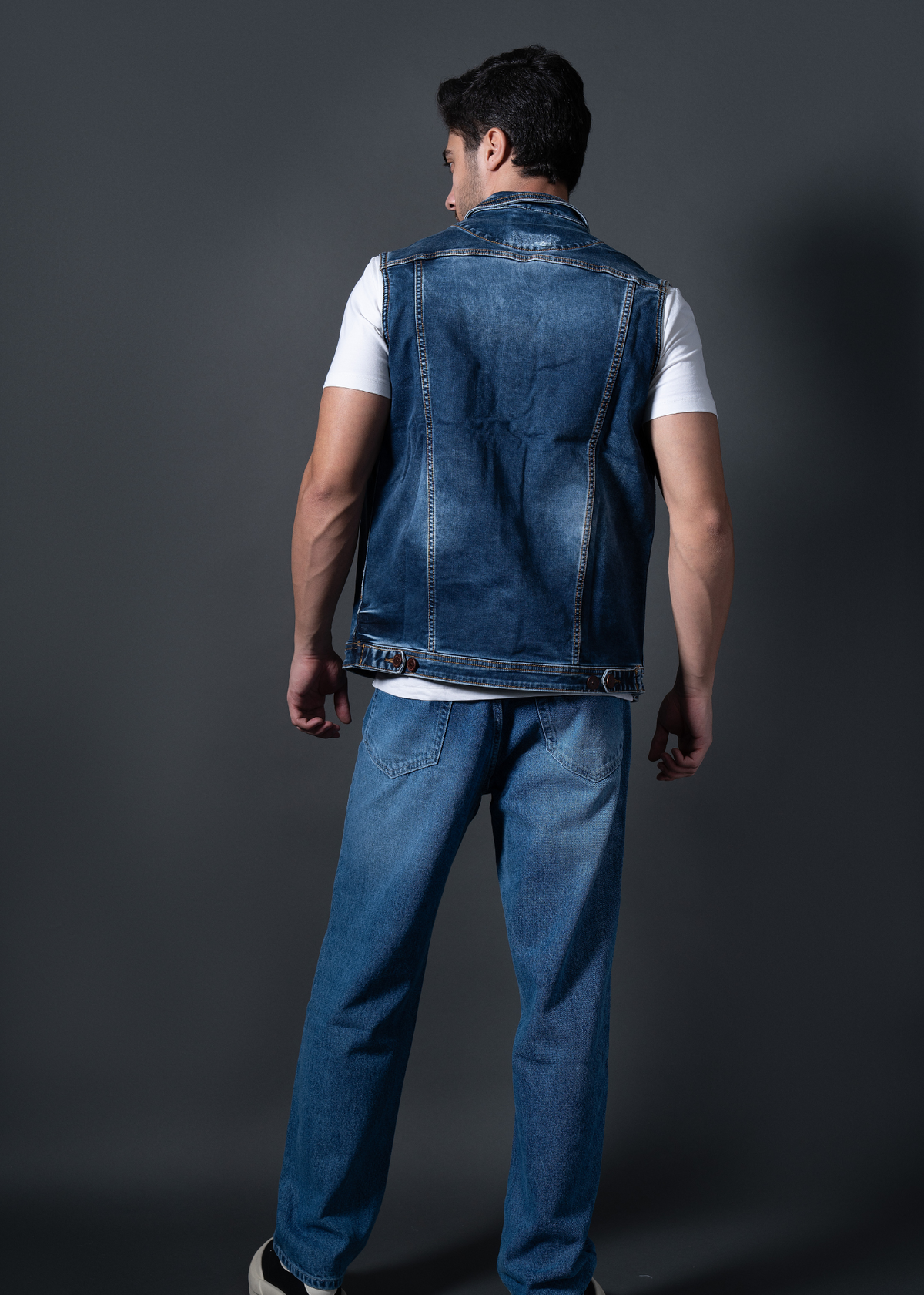 Monila Sleeveless Denim Jacket For Men