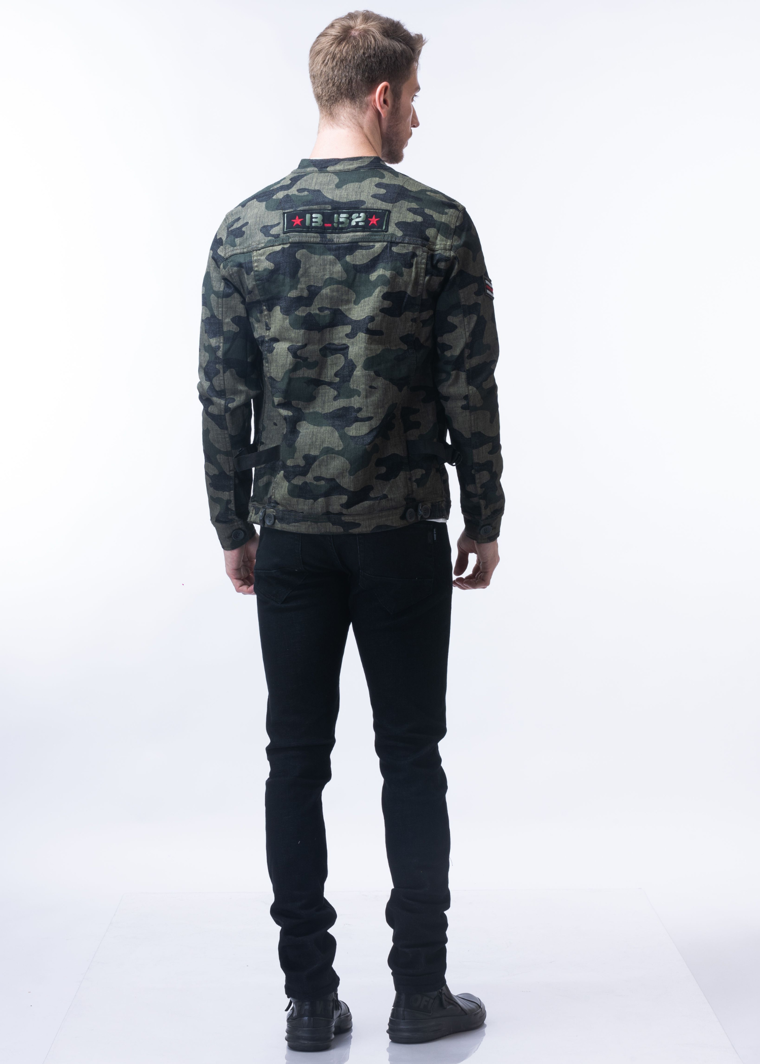 Mens camo denim jacket online