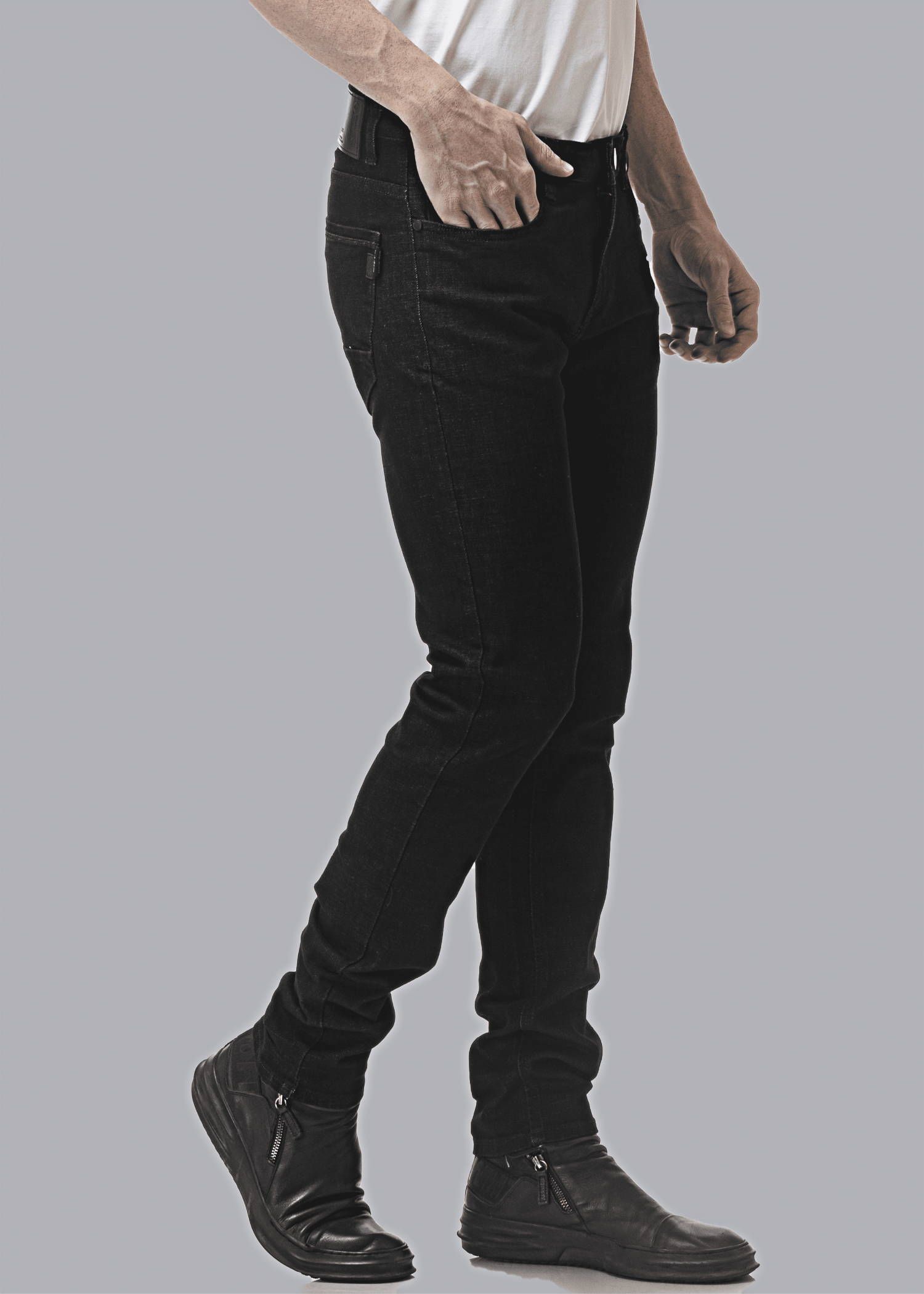 Mack Dark Black Slim Fit Denim Jeans For Men - Nostrum Fashion