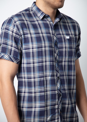 Olsberg Half Sleeve Checked Shirt For Men