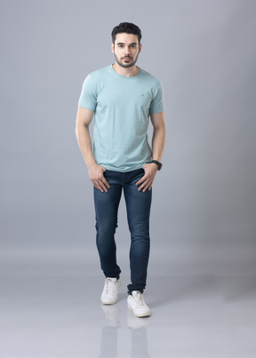 Arch Solid Half Sleeve T-shirt For Men