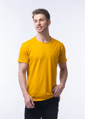 Raw Solid Half Sleeve T-shirt For Mens