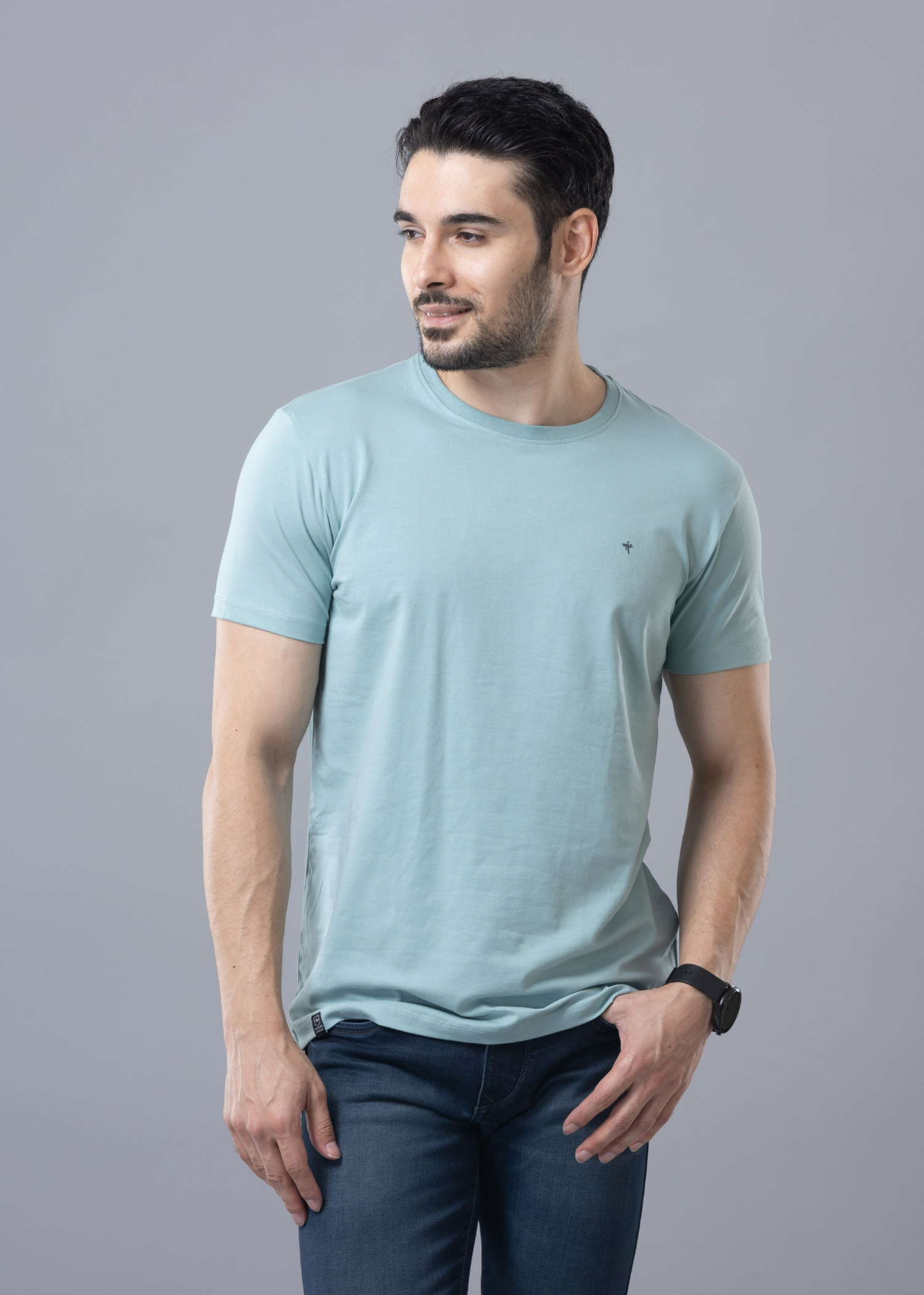 Arch Solid Half Sleeve T-shirt For Men