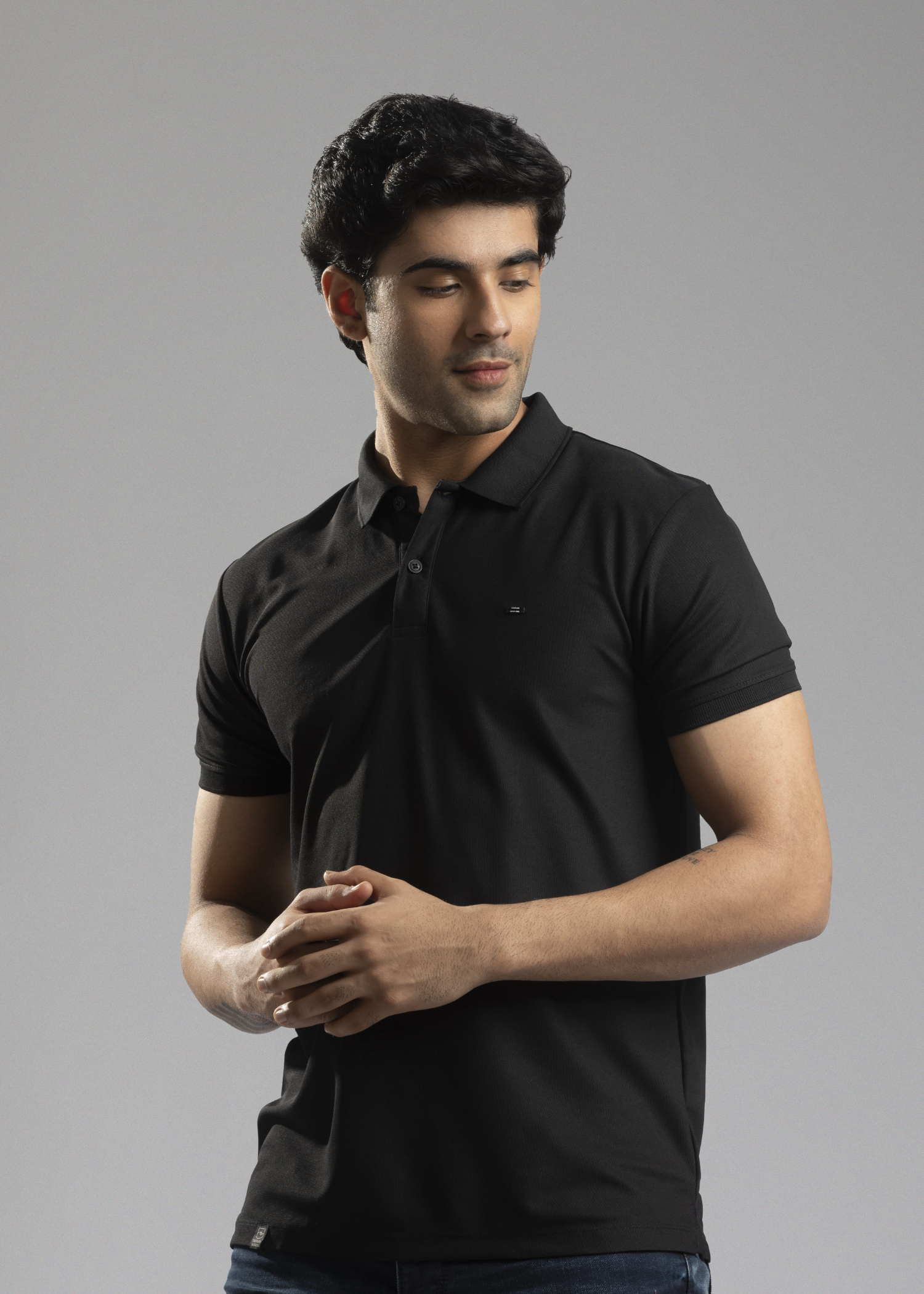 Cherry Sky Half Sleeve Polo T-shirt For Mens