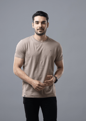 Arch Solid Half Sleeve T-shirt For Men