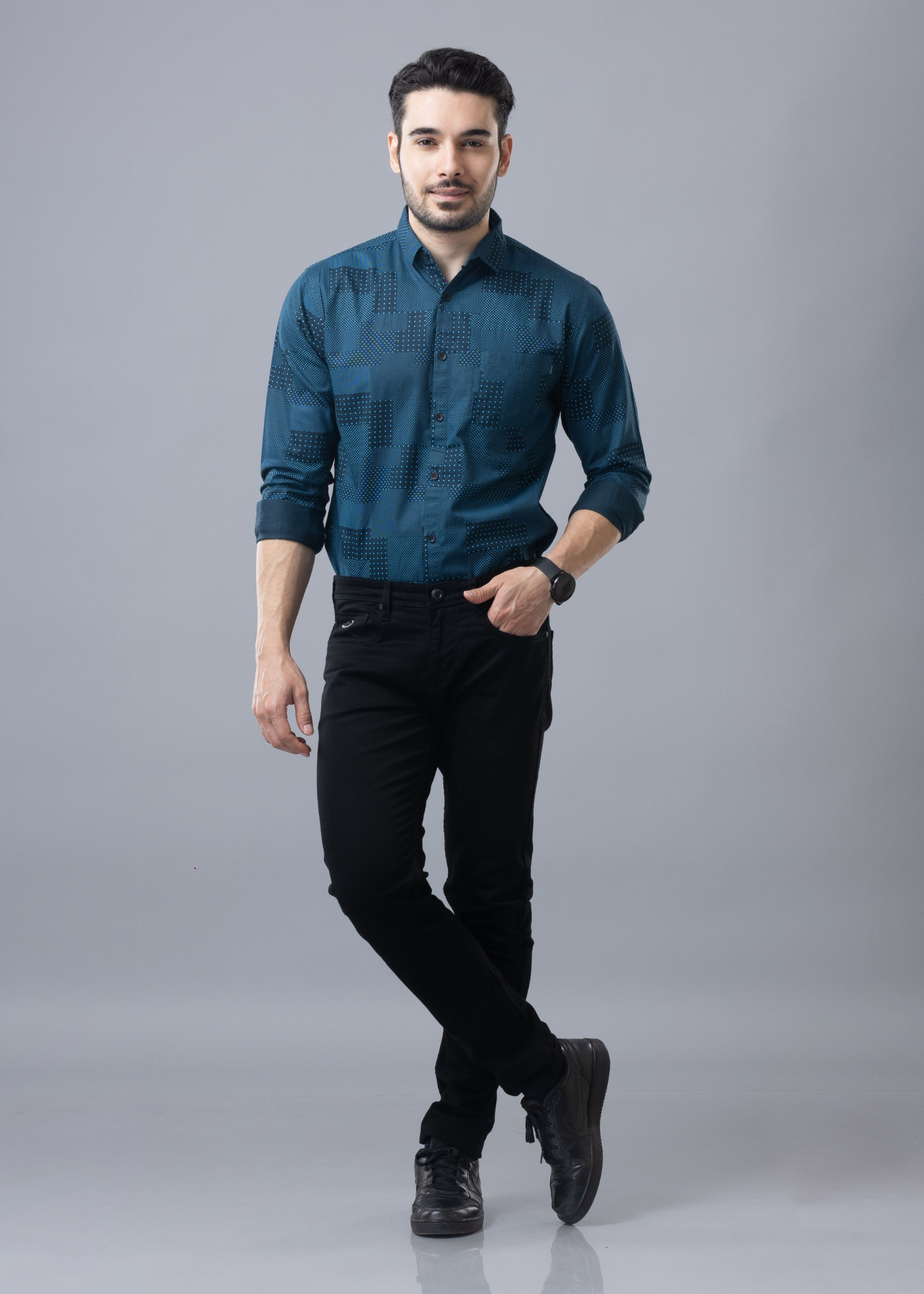 Dark denim Western shirt Modern fit | Levi's | Shop Men's Solid Shirts  Online | Simons