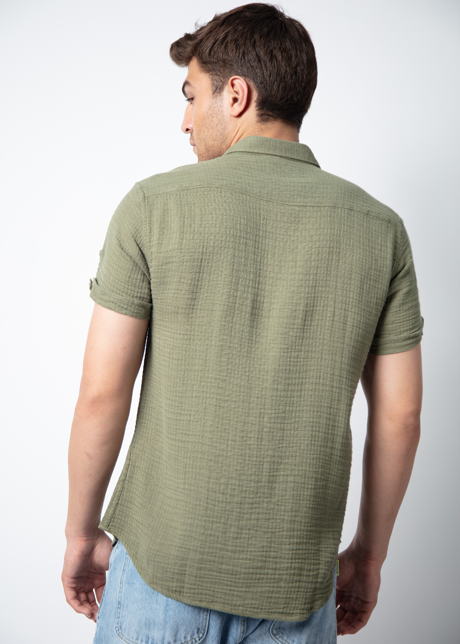 Sober Half Sleeve Solid Shirt For Men