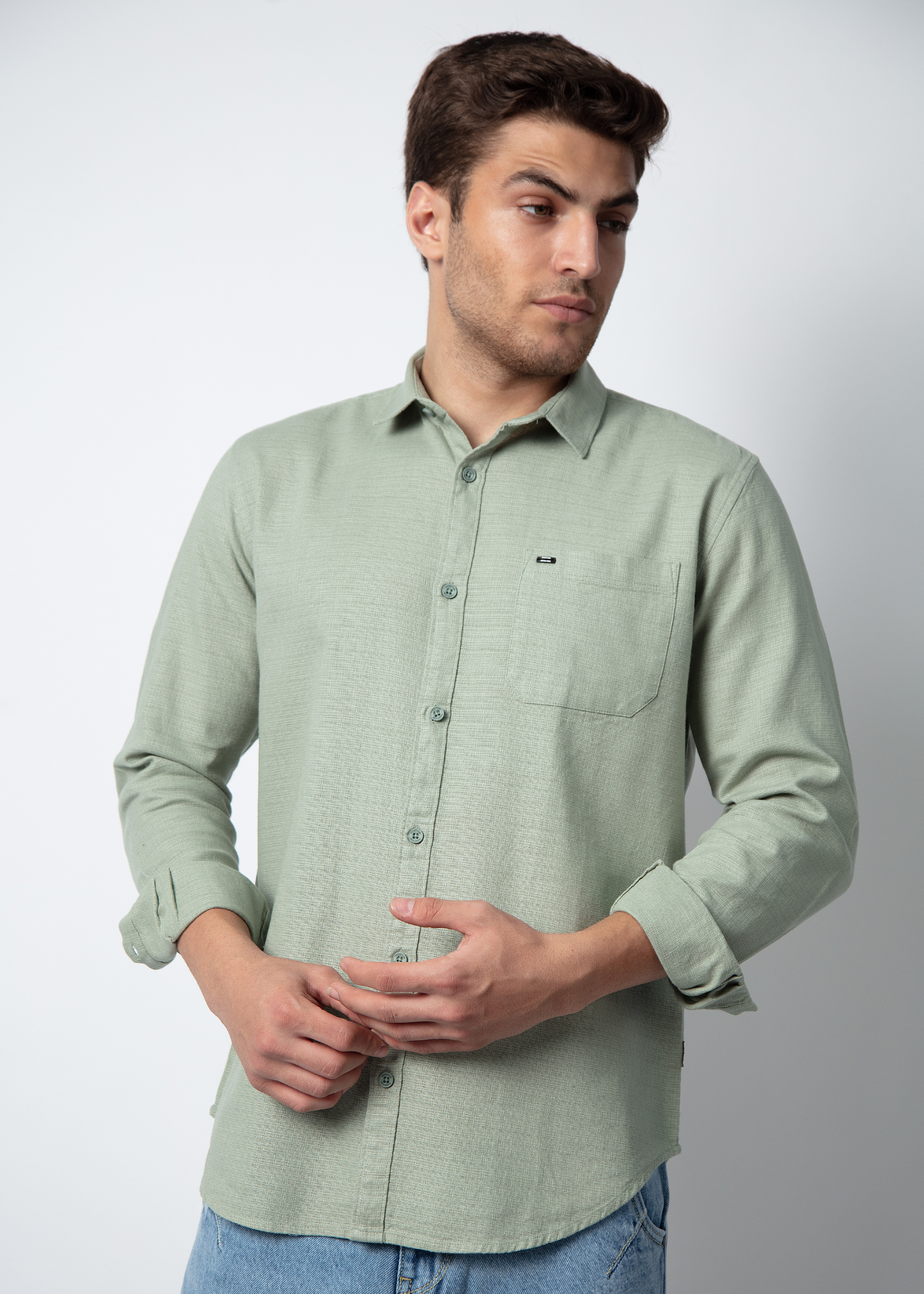 Tiara Half Sleeve Solid Shirt For Men