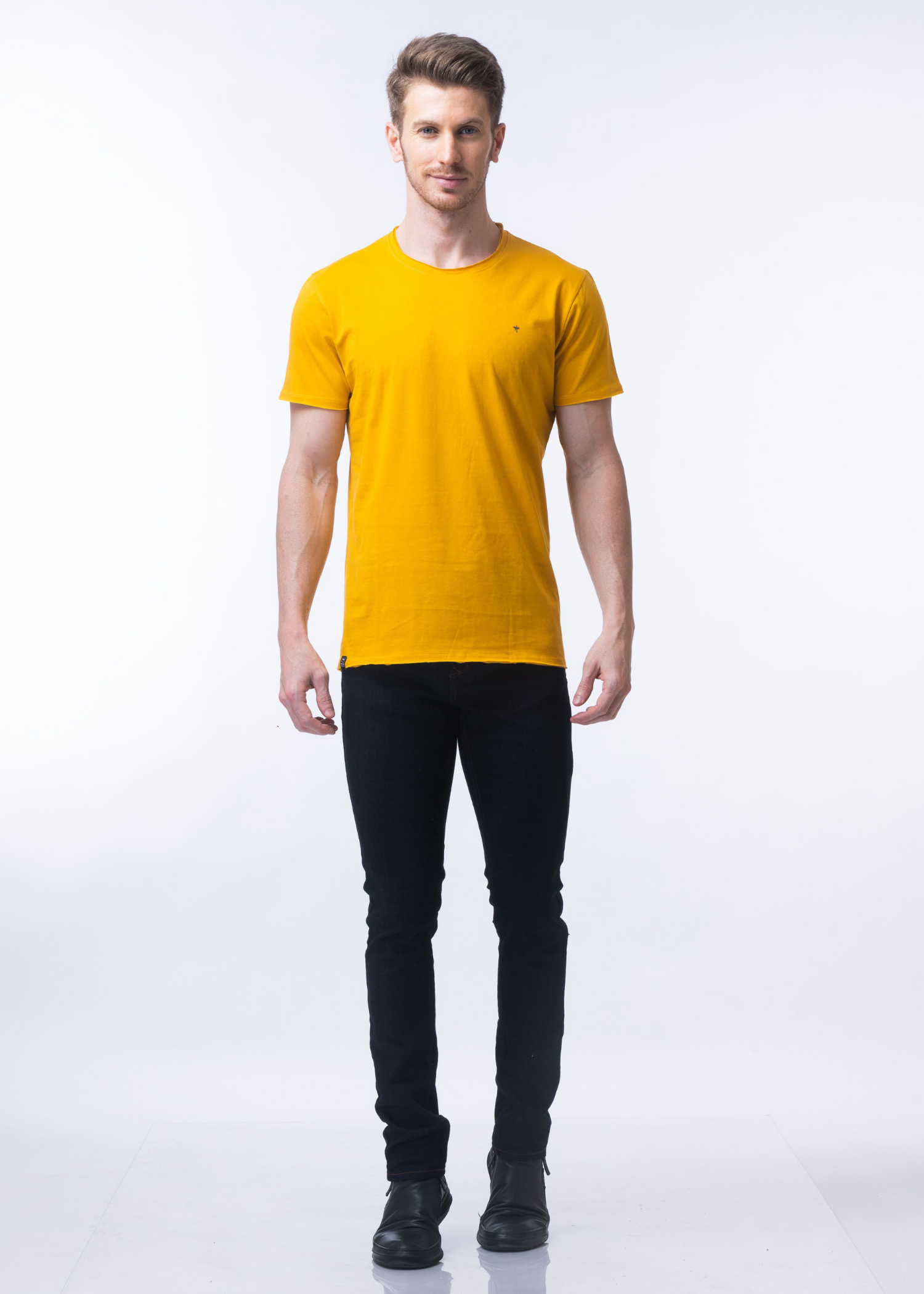 Raw Solid Half Sleeve T-shirt (BUY 1 GET 1)