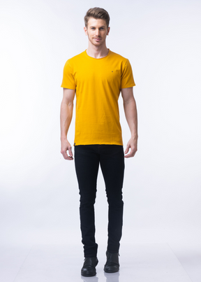 Raw Solid Half Sleeve T-shirt For Mens