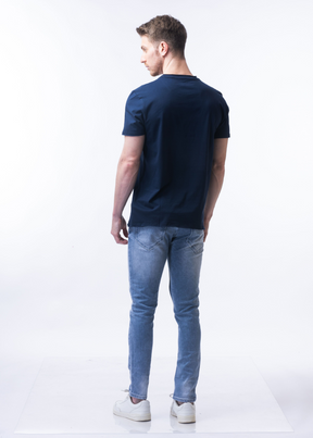 Raw Solid Half Sleeve T-shirt For Men