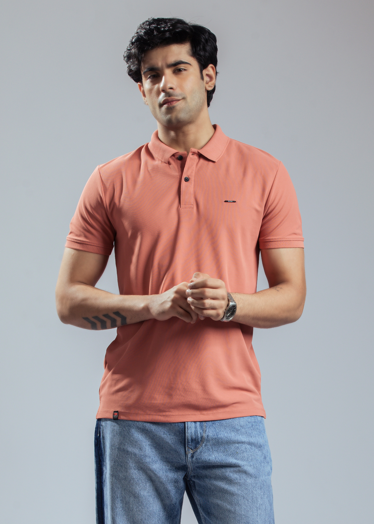 Cherry Olive Half Sleeve Polo T-shirt For Mens