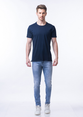 Raw Solid Half Sleeve T-shirt For Men