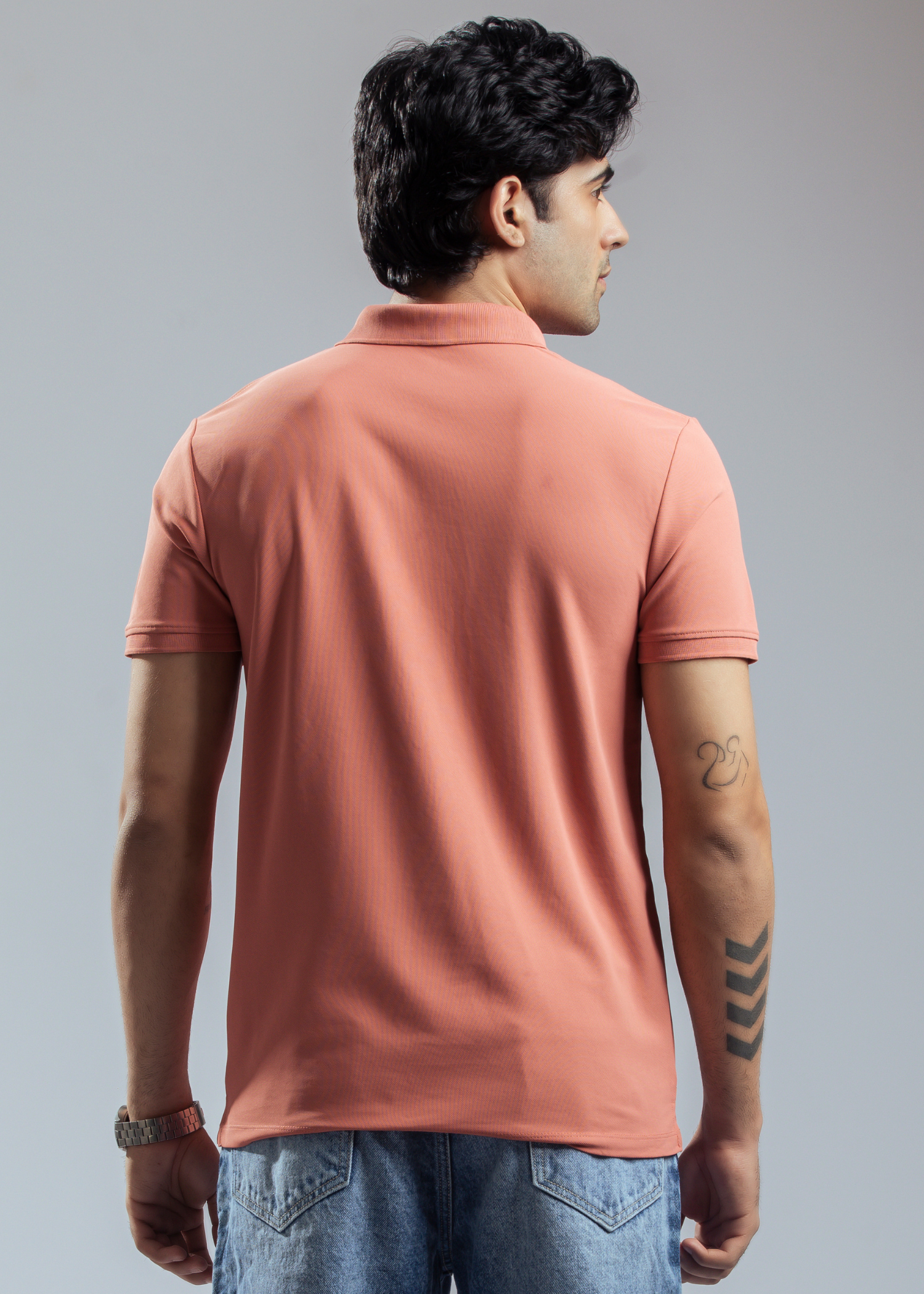 Cherry Olive Half Sleeve Polo T-shirt For Mens