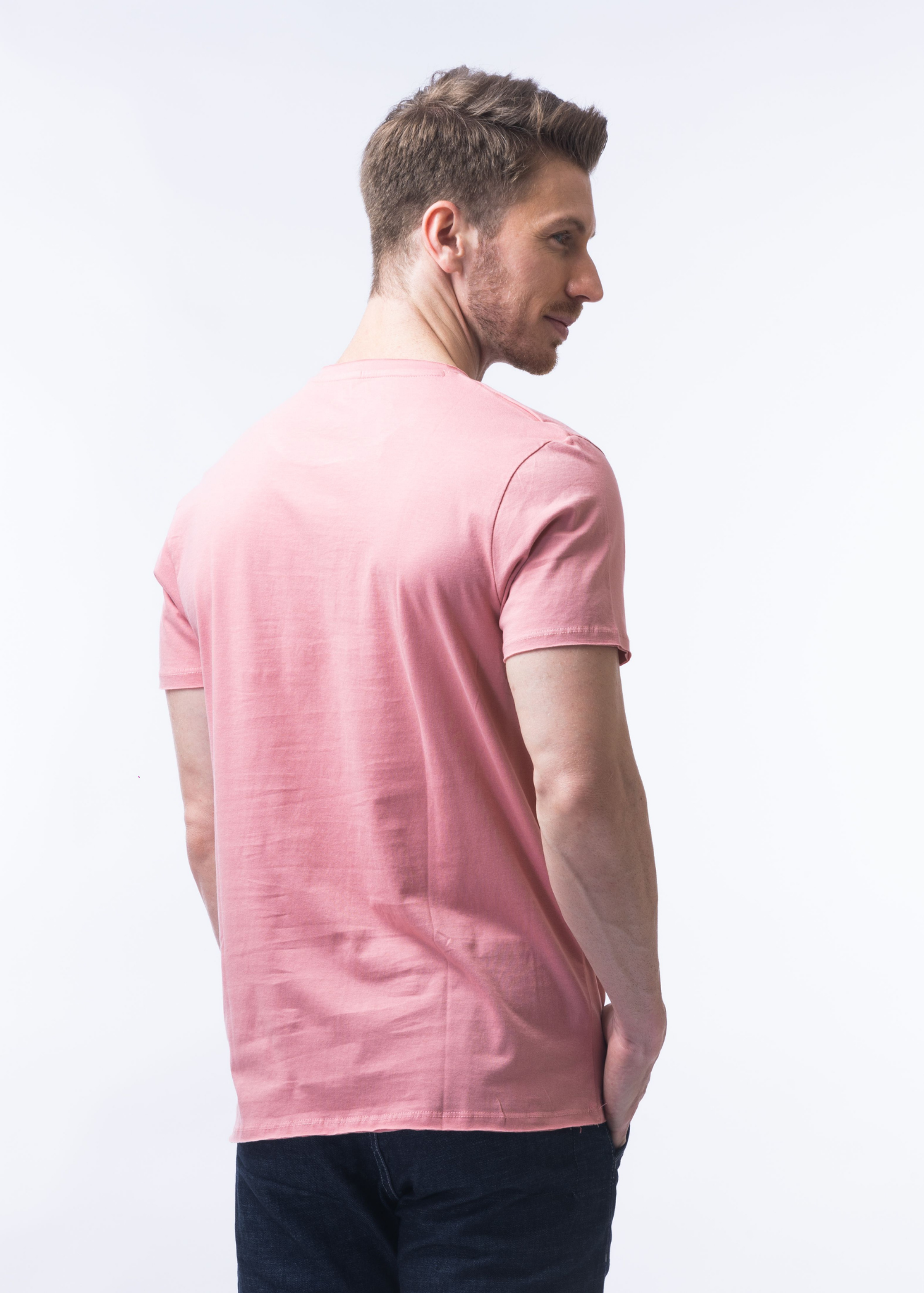 Raw Solid Half Sleeve T-shirt For Men